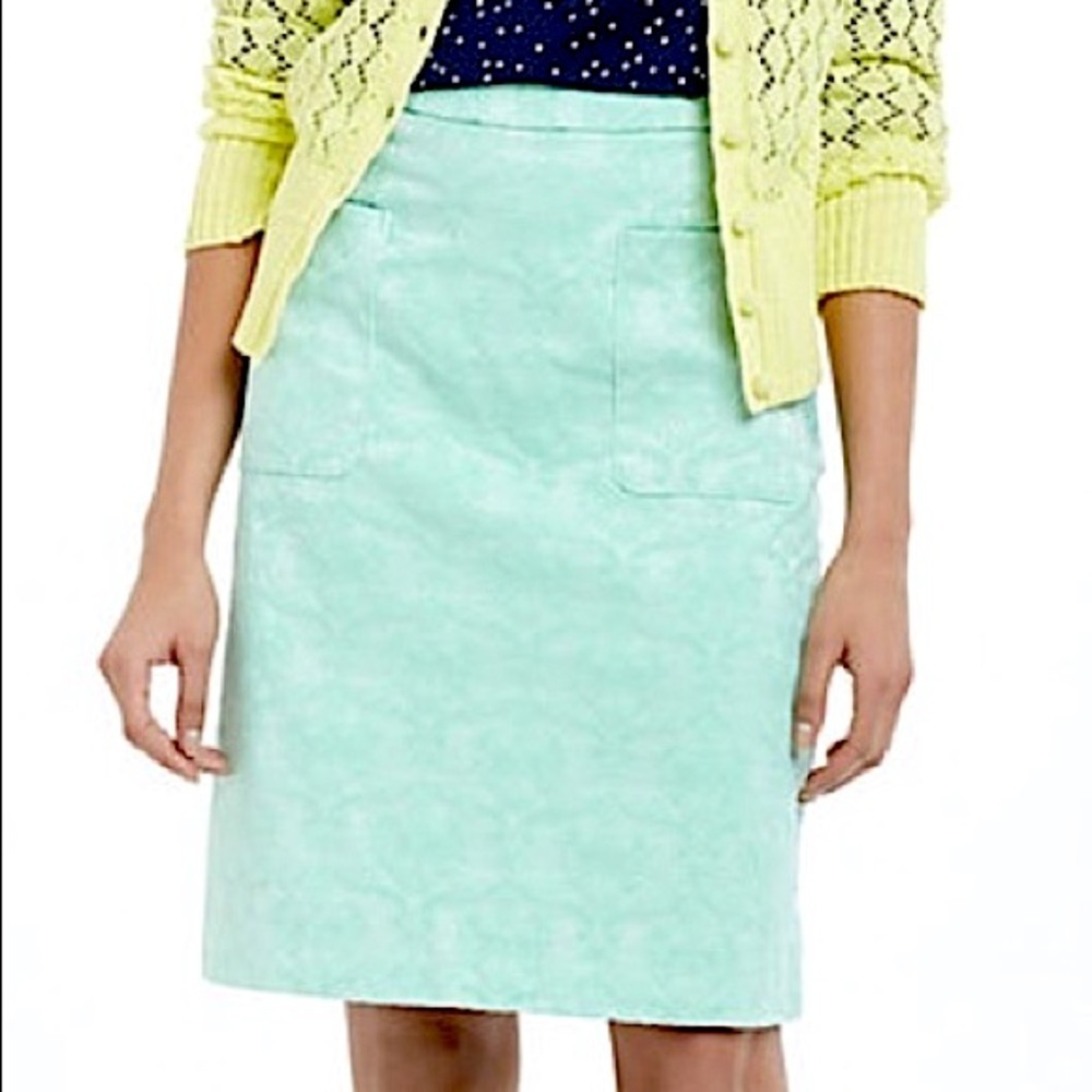 NWT Moulinette Soeurs Anthro damask skirt mint 2
